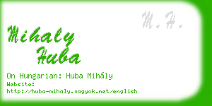 mihaly huba business card