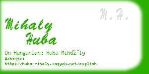 mihaly huba business card